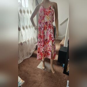 Lulus Floral Halter Neck Dress